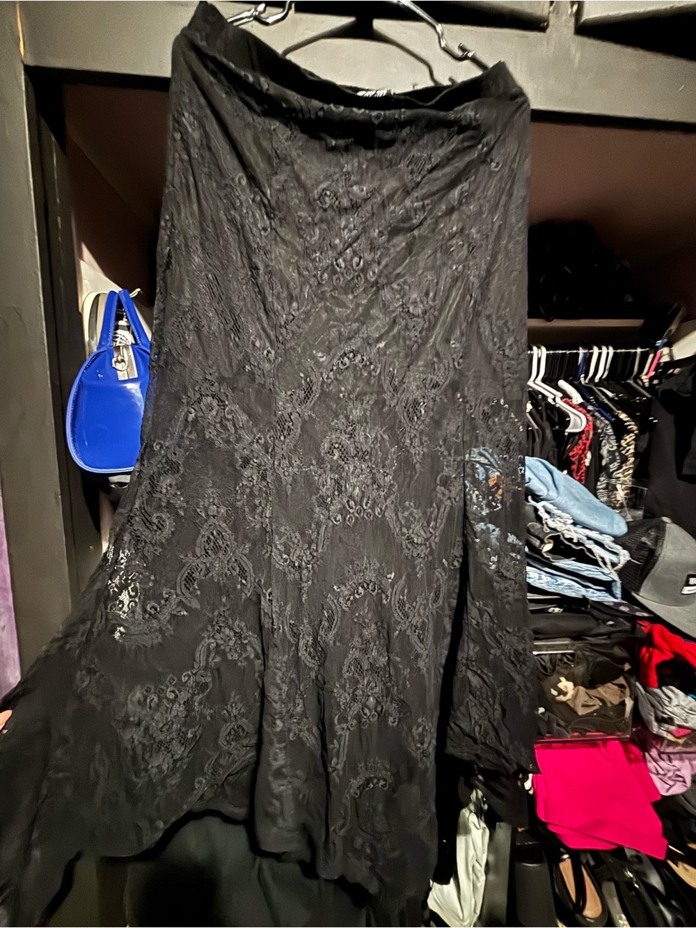 Killstar Black Lace Maxi Skirt